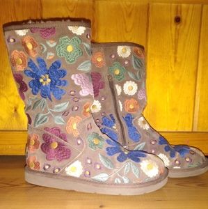 Brown Floral Ugg Boots